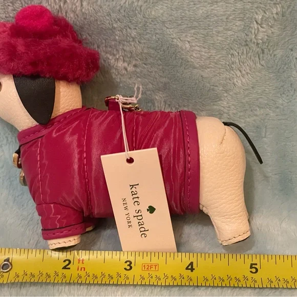 KATE SPADE CLAUDE DACHSHUND KEYCHAIN BAG CHARM KEY FOB COLLECTIBLE NWT Novelty - Picture 4 of 15